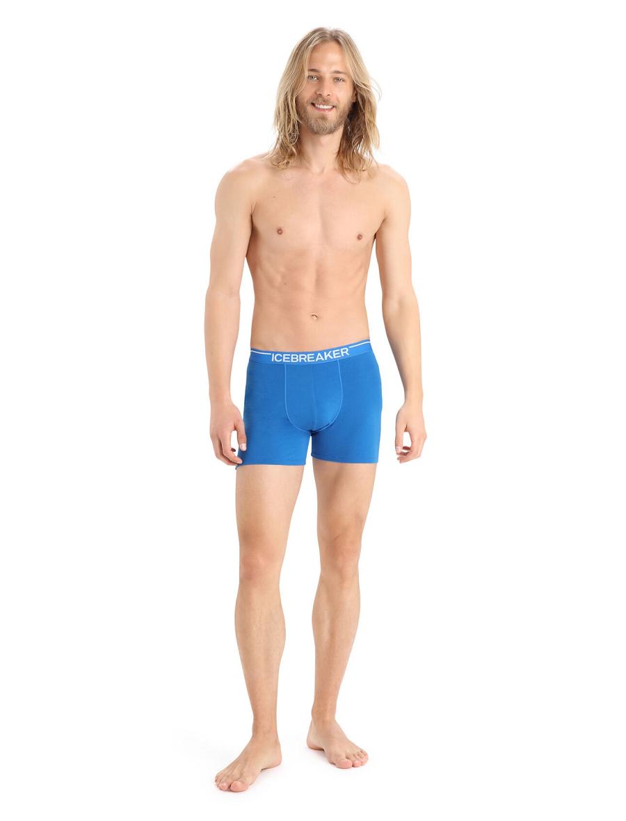 Bielizny Icebreaker Merino Anatomica Boxers Męskie Niebieskie | PL 1636KORI